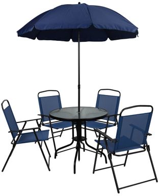 Zipcode Design Tollette Round 4 - Person 31.25'' Long Dining Set with Umbrella