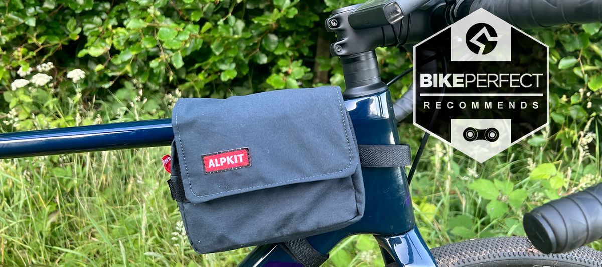 The Alpkit Caledonian Mini 4L bag on a gravel bike