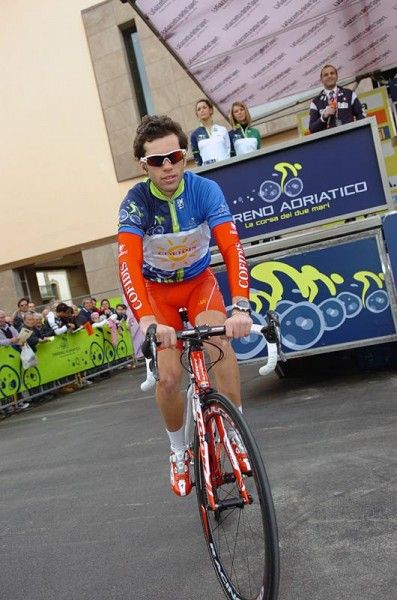 Overall leader Julien El Far&egrave;s (Cofidis) at the start.