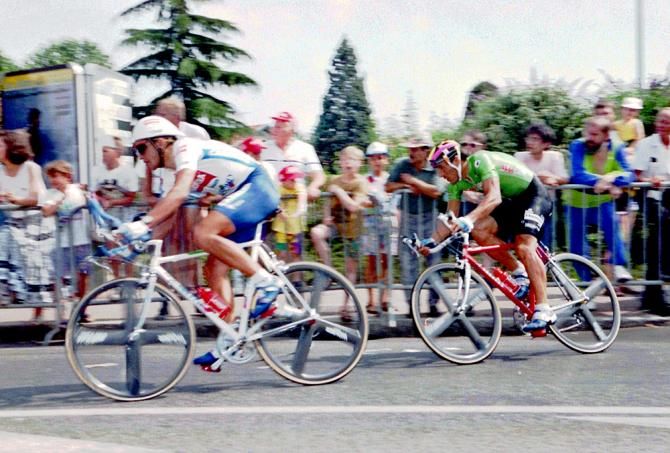 Green jersey Djamolidine Abdoujaparov in the TTT in 1991