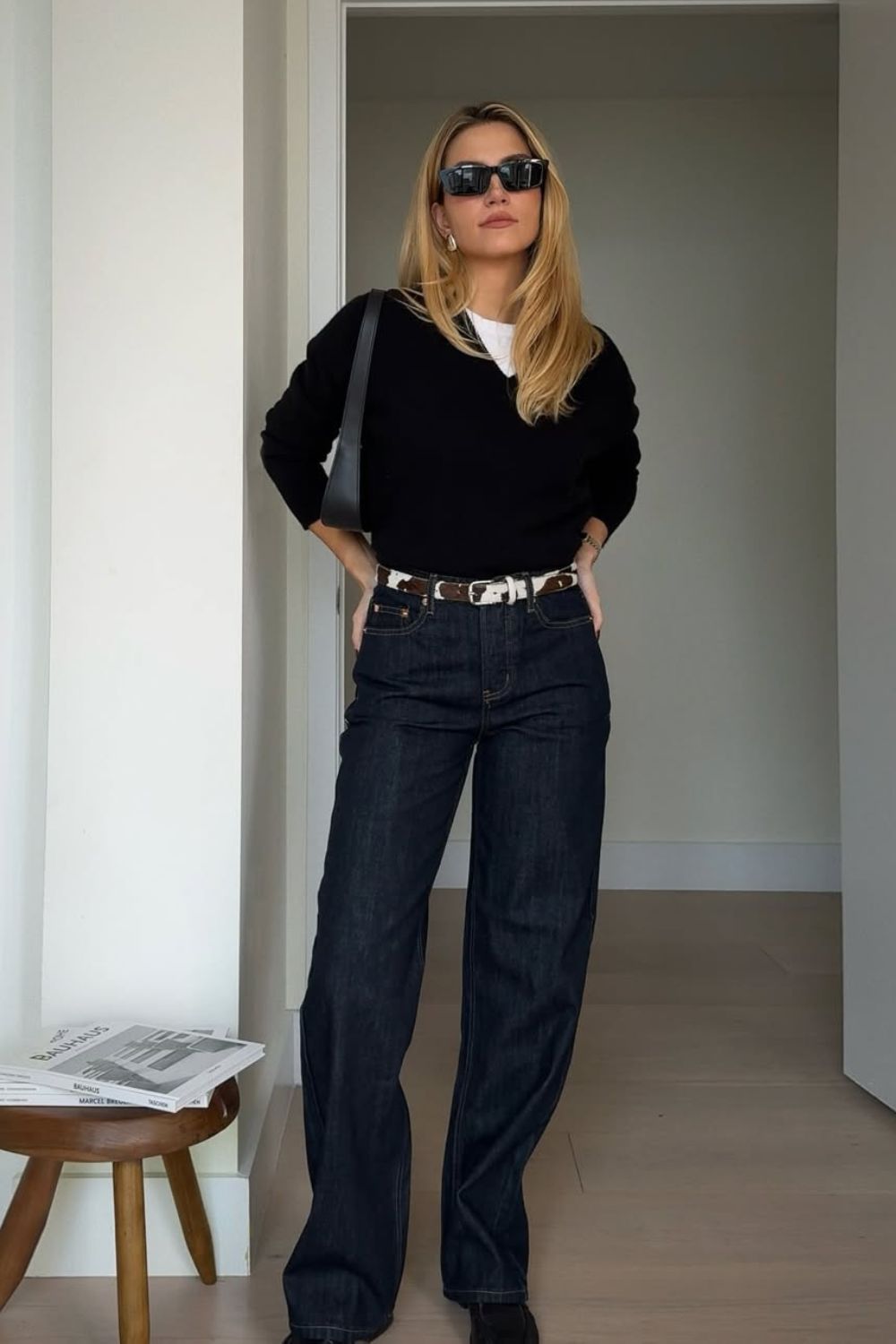 @cassdimicco Black Jumper With Jeans Outfit