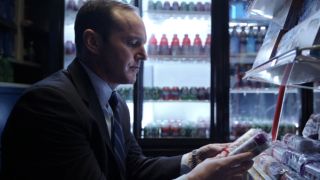 Phil Coulson (Clark Gregg) shops for snacks in A Funny Thing Happened on the Way to Thor's Hammer