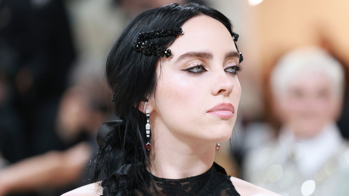 Billie Eilish stuns in a black lace gown for the Met Gala 2023