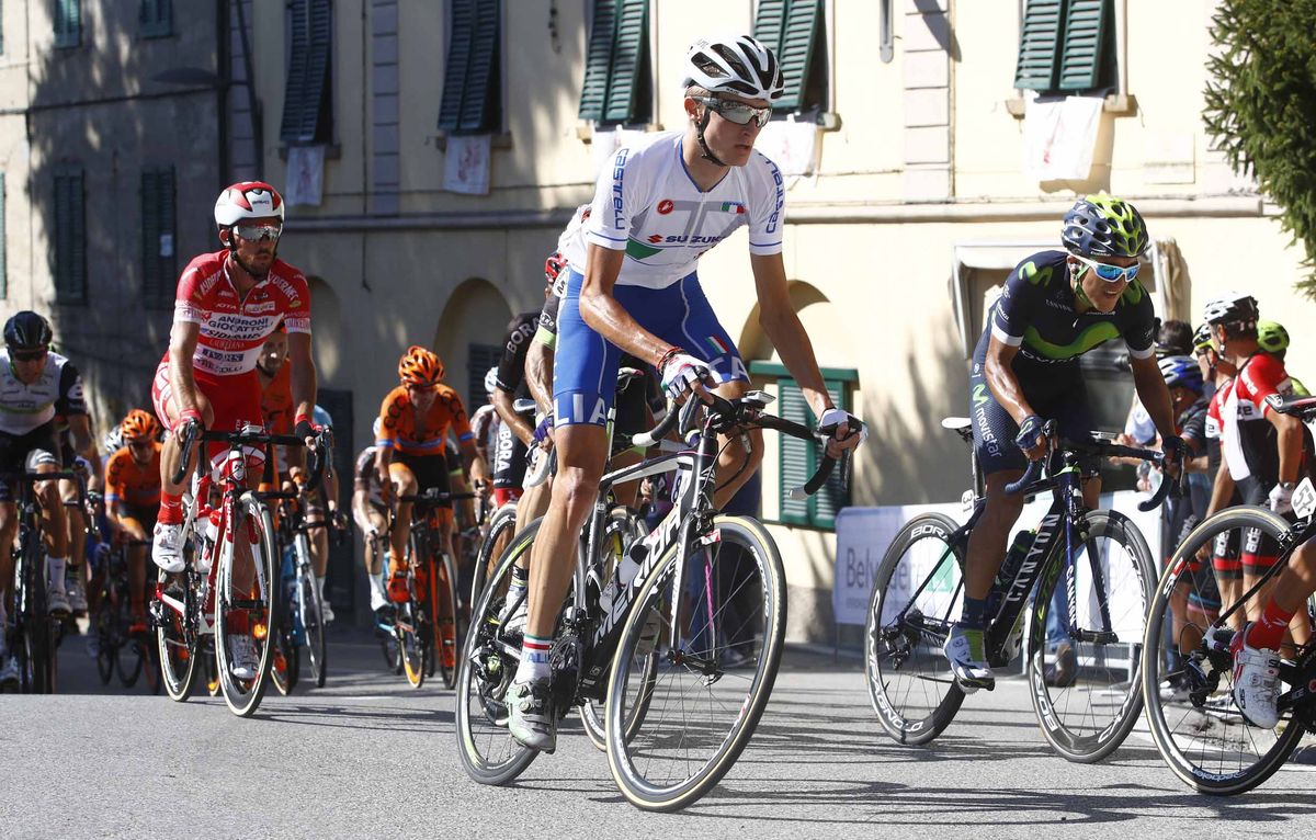 Umberto Orsini in Italian colours at Coppa Sabatini.