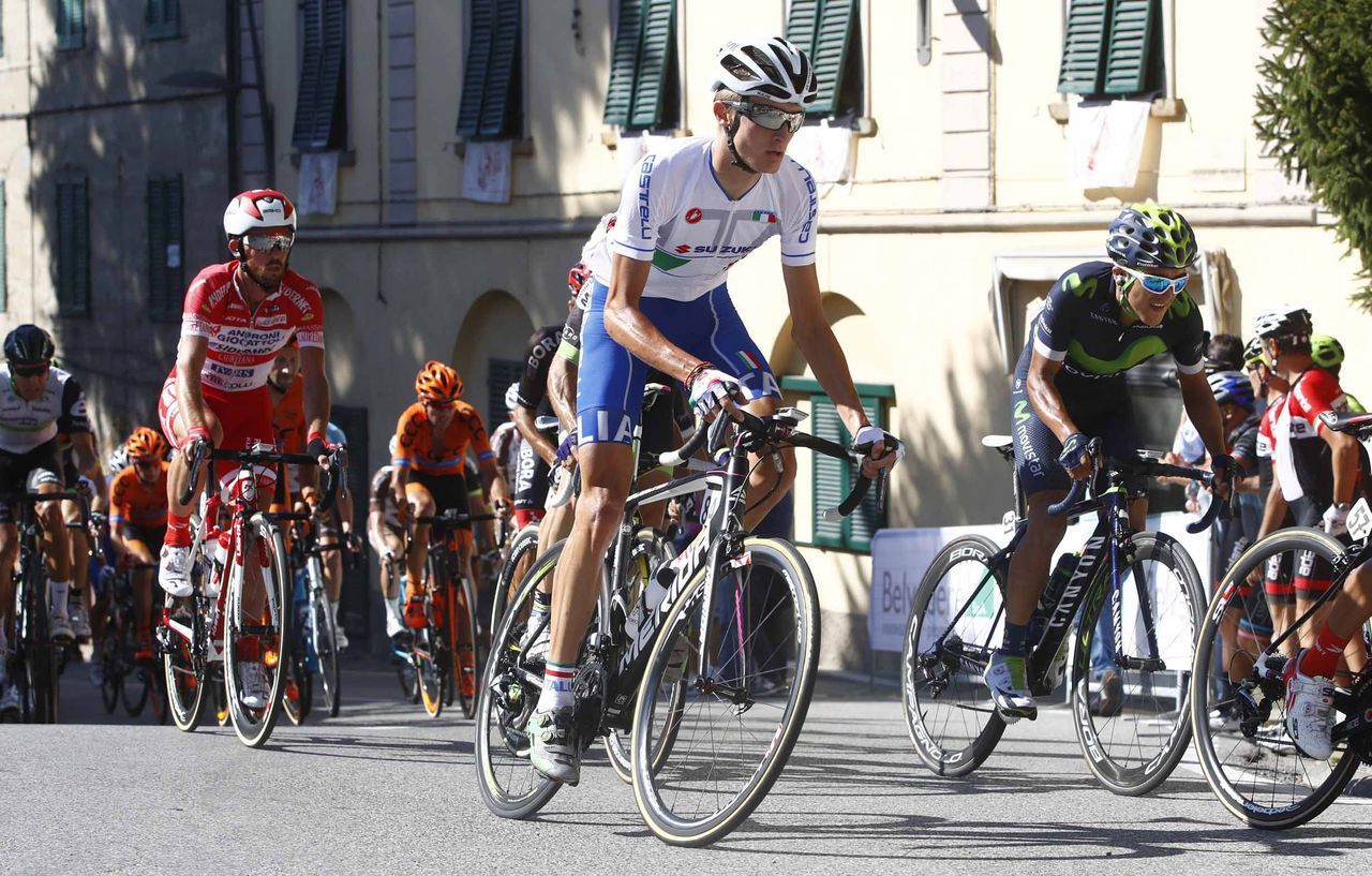 Umberto Orsini in Italian colours at Coppa Sabatini.