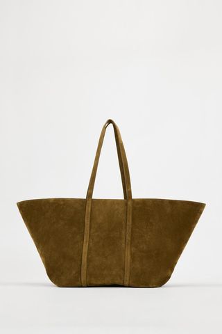 ZARA, Suede Tote Bag