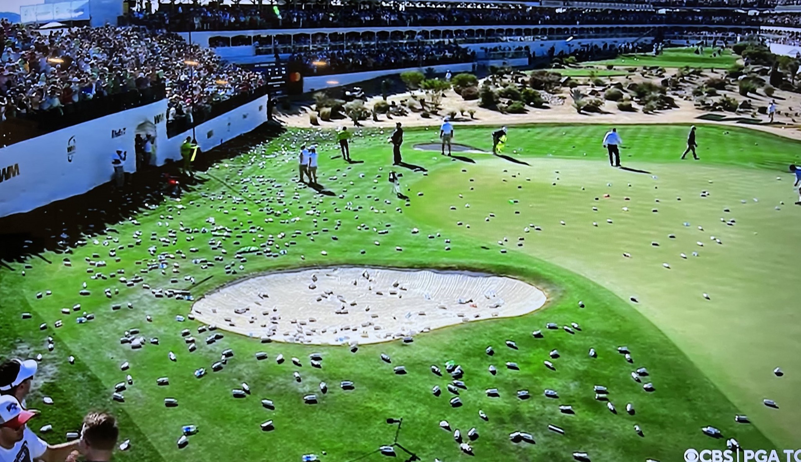 WATCH Scottsdale Fans Cover 16th Green In Beer Cans After Hole-In-One Golf Monthly