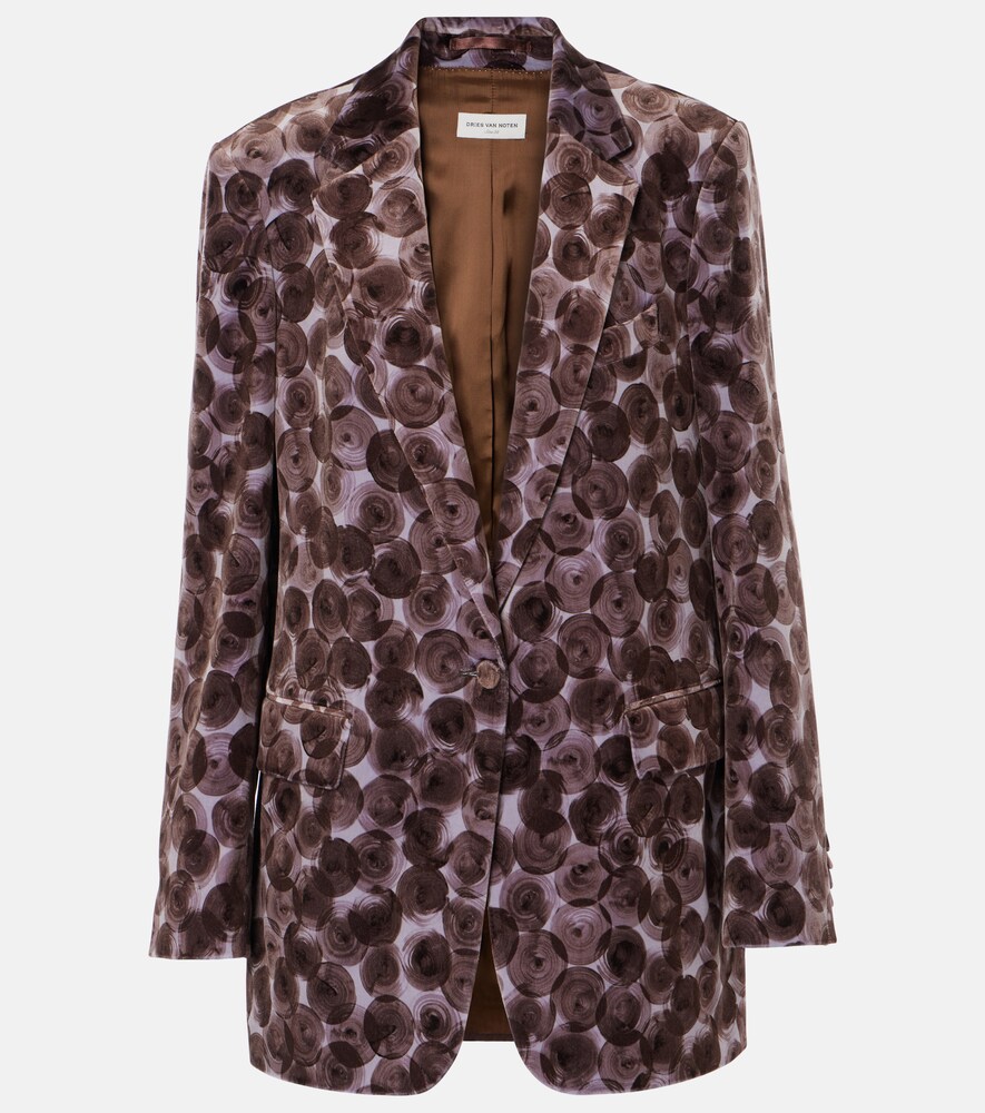 Printed Cotton-Blend Blazer