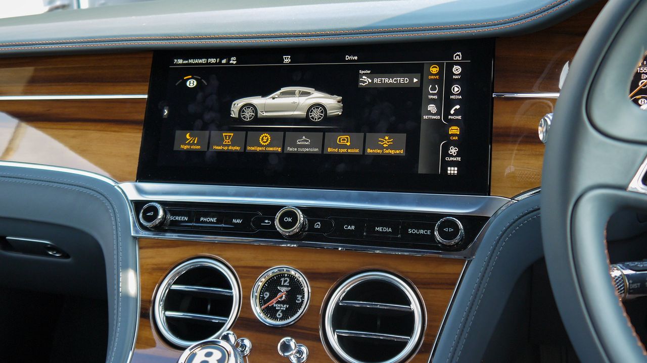 You can control various car settings from the touchscreen