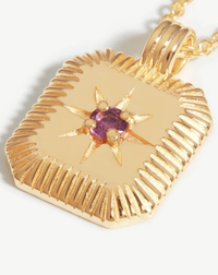 Missoma, Engravable Birthstone Star Ridge Pendant Necklace ($127 | £98)