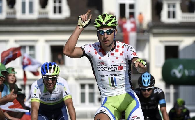 Peter Sagan (Cannondale) wins the third stage of the Tour de Suisse