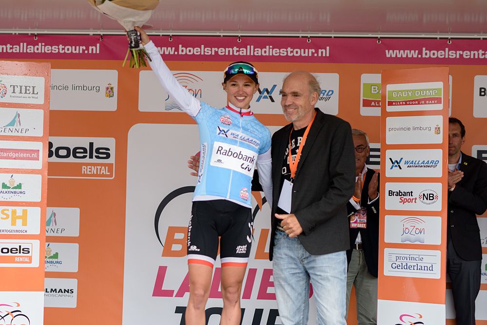 Stage winner, Kasia Niewiadoma keeps the youth jersey at the 119 km Stage 6 of the Boels Ladies Tour 2016