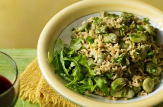 Meals under 300 calories: Broad bean and brown rice salad