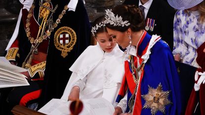 Kate Middleton and Princess Charlotte at the Coronation