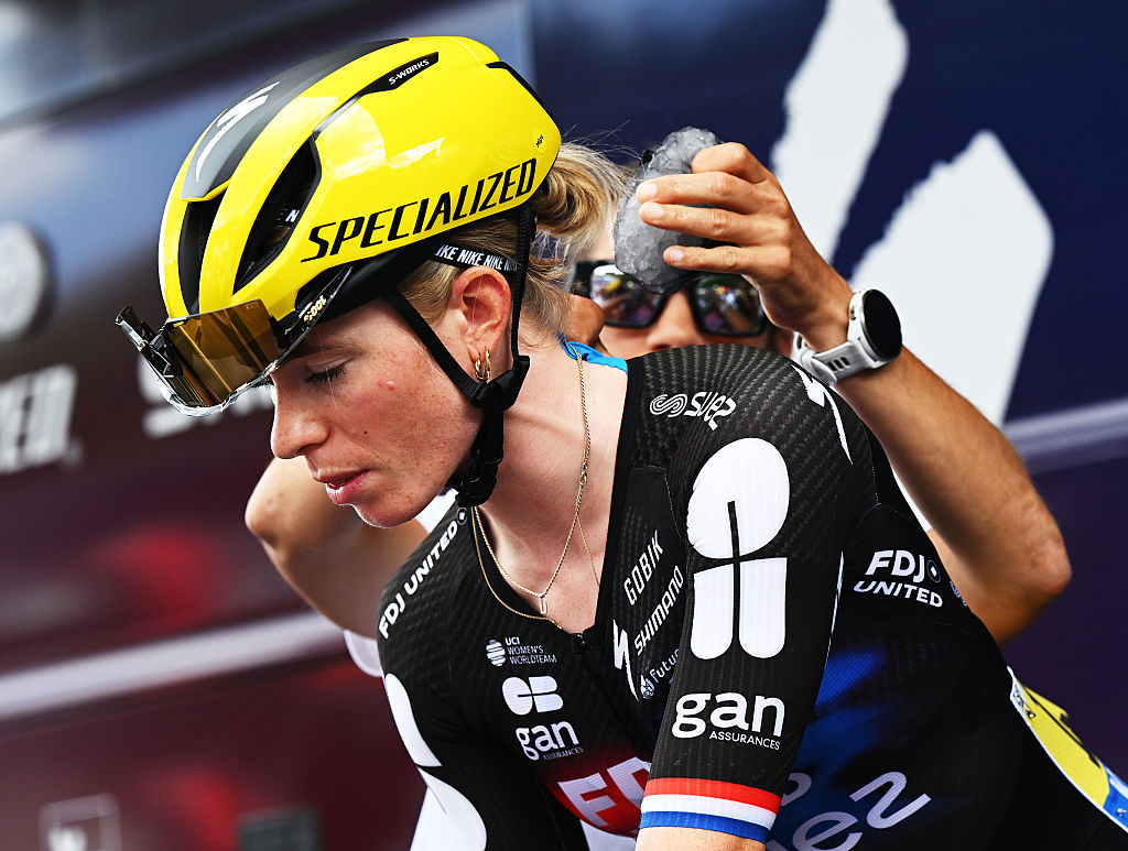 Demi Vollering on stage 4 at the Tour de France Femmes