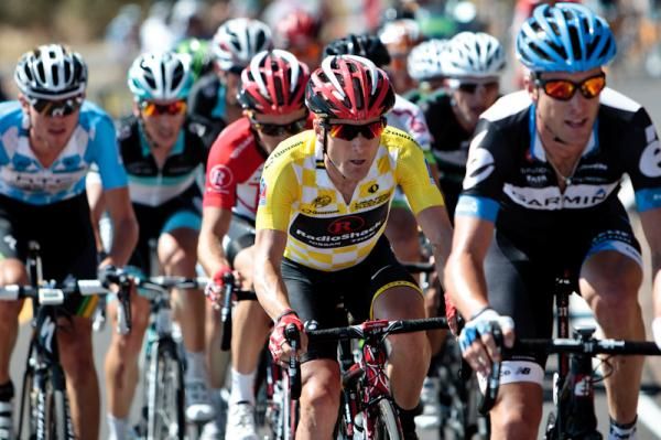 Levi Leipheimer (Radioshack) on the climb.