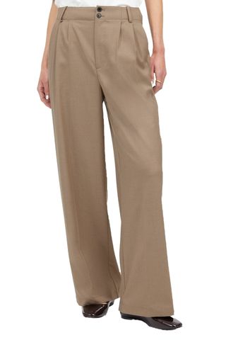 Madewell The Harlow Wide-Leg Pant in Brushed Twill