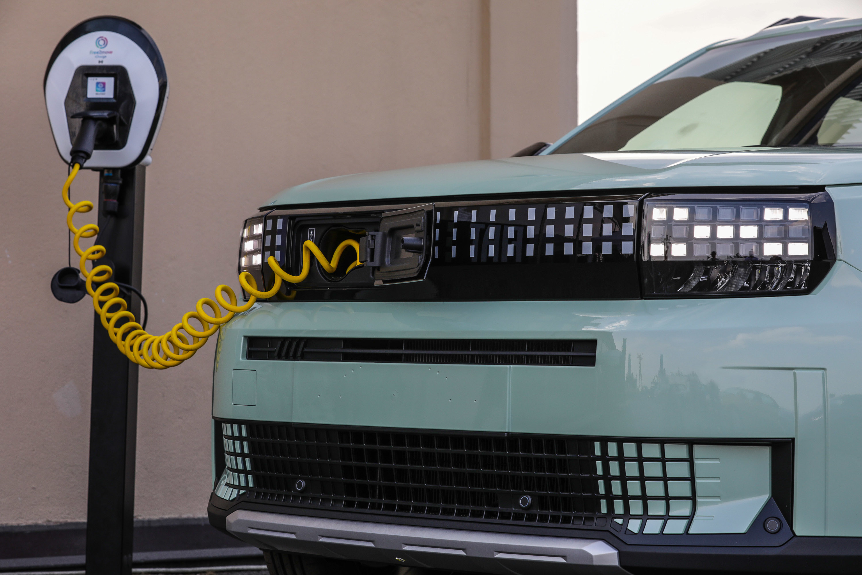 Practicalities include an integrated charging cable