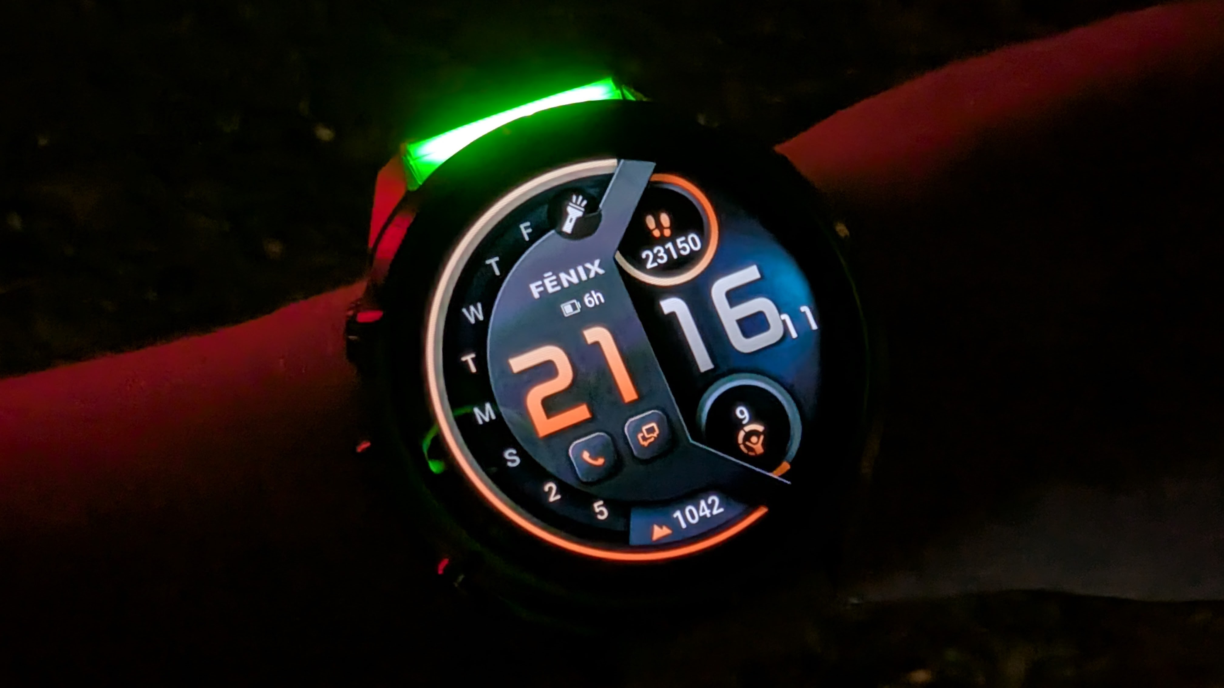 Garmin fenix 9 Pro on wrist during activity