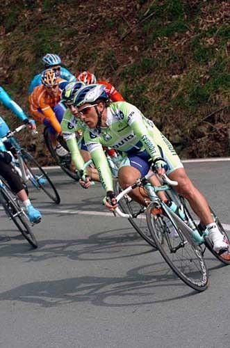 Luca Paolini (Liquigas) corners well on his way to third