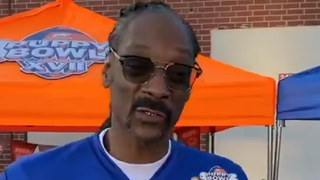 Snoop Dogg promoting his team during Puppy Bowl, 2021.