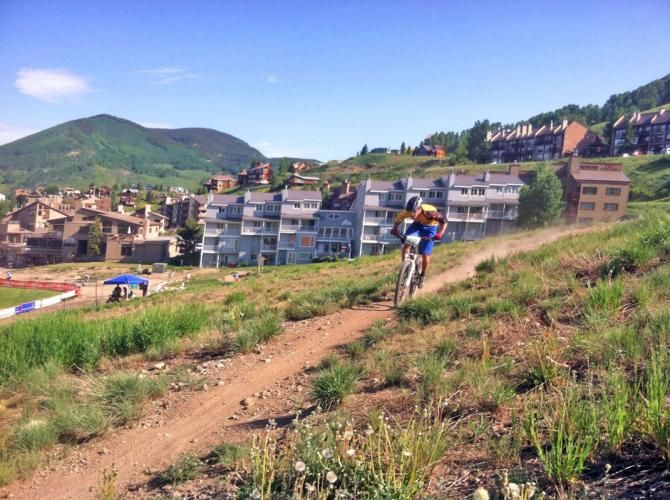 Macky Franklin finishes up Crested Butte stage 5