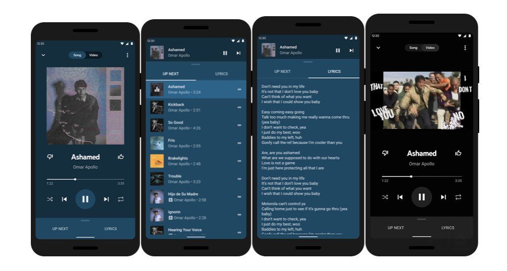 YouTube Music is rolling out a new playback screen with lyrics and ...