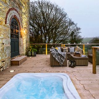 hot tub in countryside
