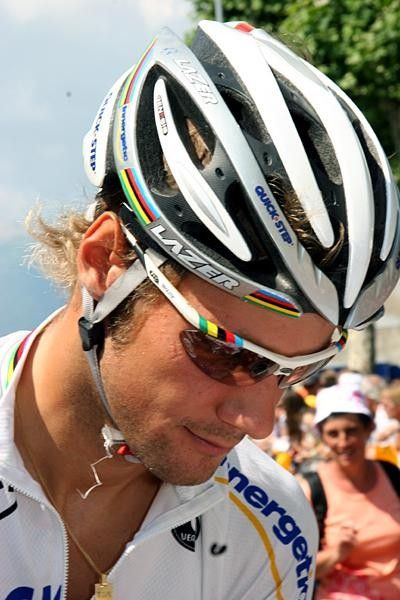 World champion Tom Boonen will be saving his legs today. Well, he'll be trying to...