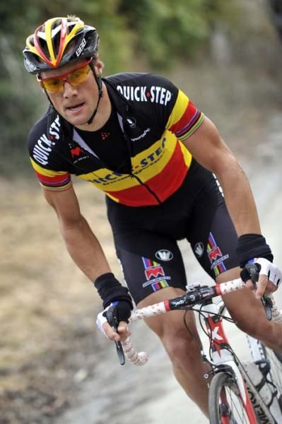 Tom Boonen (Quick Step) racing