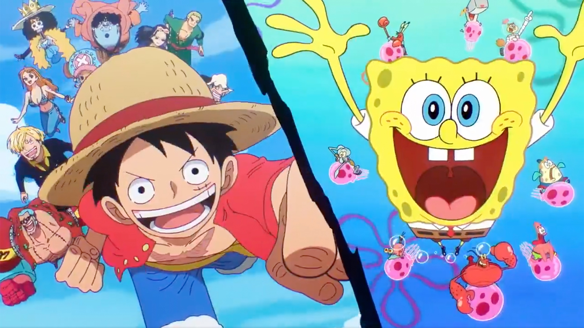 McDonald's SpongeBob x One Piece crossover ad