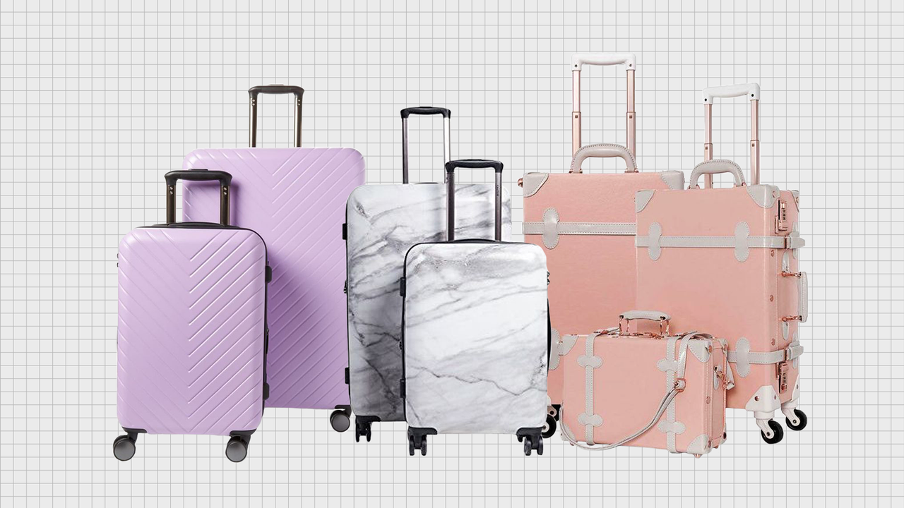 collage of three of the best luggage sets