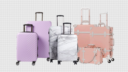 collage of three of the best luggage sets