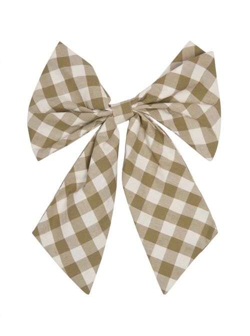 Green Gingham Large Bow