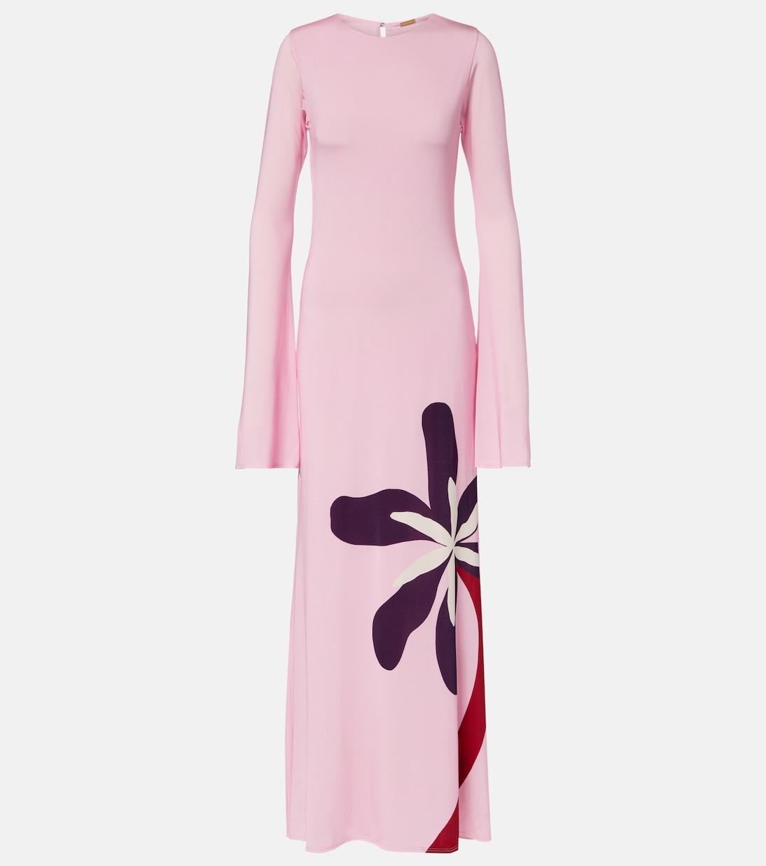 Amay Floral Jersey Maxi Dress in Pink - Cala De La Cruz