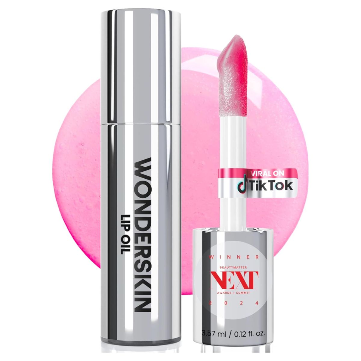 Wonderskin Lip Oil Rehab Serum - Color Changing Lip Oil From Clear to Pink - Ph-Activated, Non-Sticky &amp;amp; Hydrating Tinted Serum for Dry Lips (kissed)