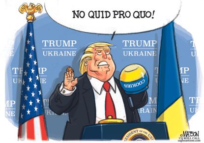 Political Cartoon U.S. Trump Ukraine Cookie Jar