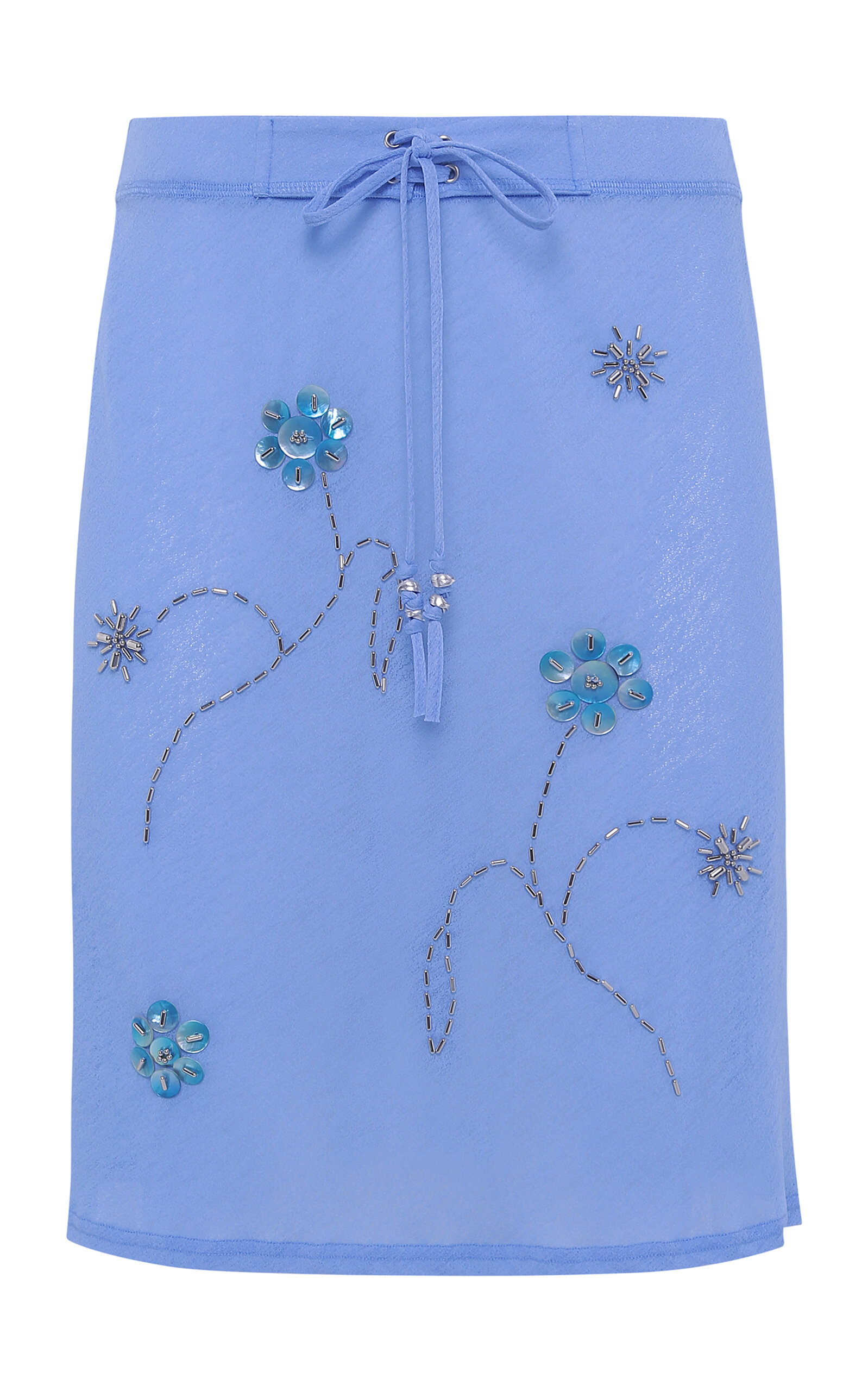 Liz Embroidered Mesh Midi Skirt