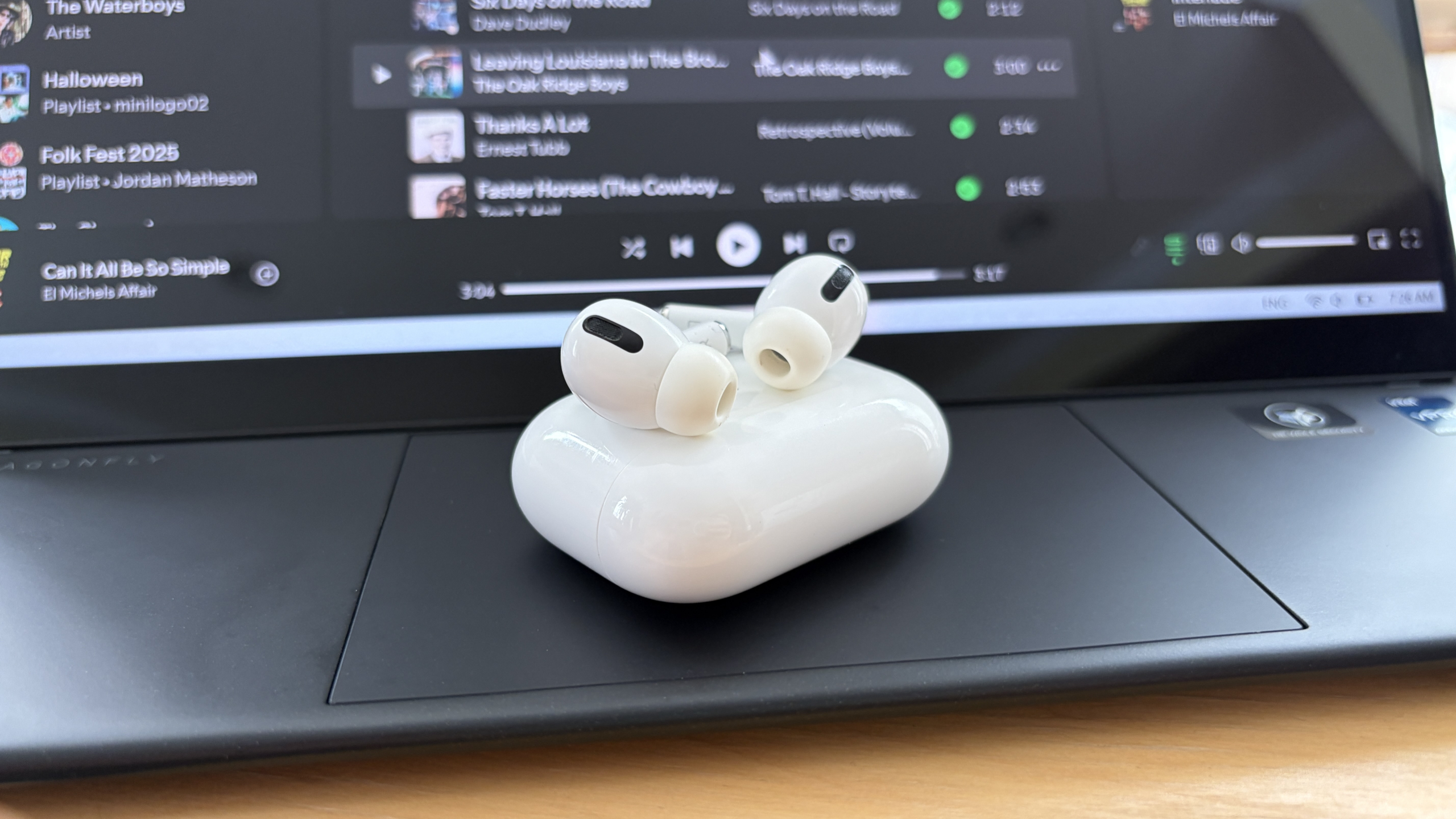 Apple AirPods Pro on an HP laptop