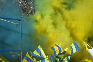 Rosario Central fans during a match against River Plate in November 2023.