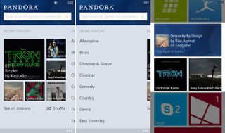 Pandora for Windows Phone 8