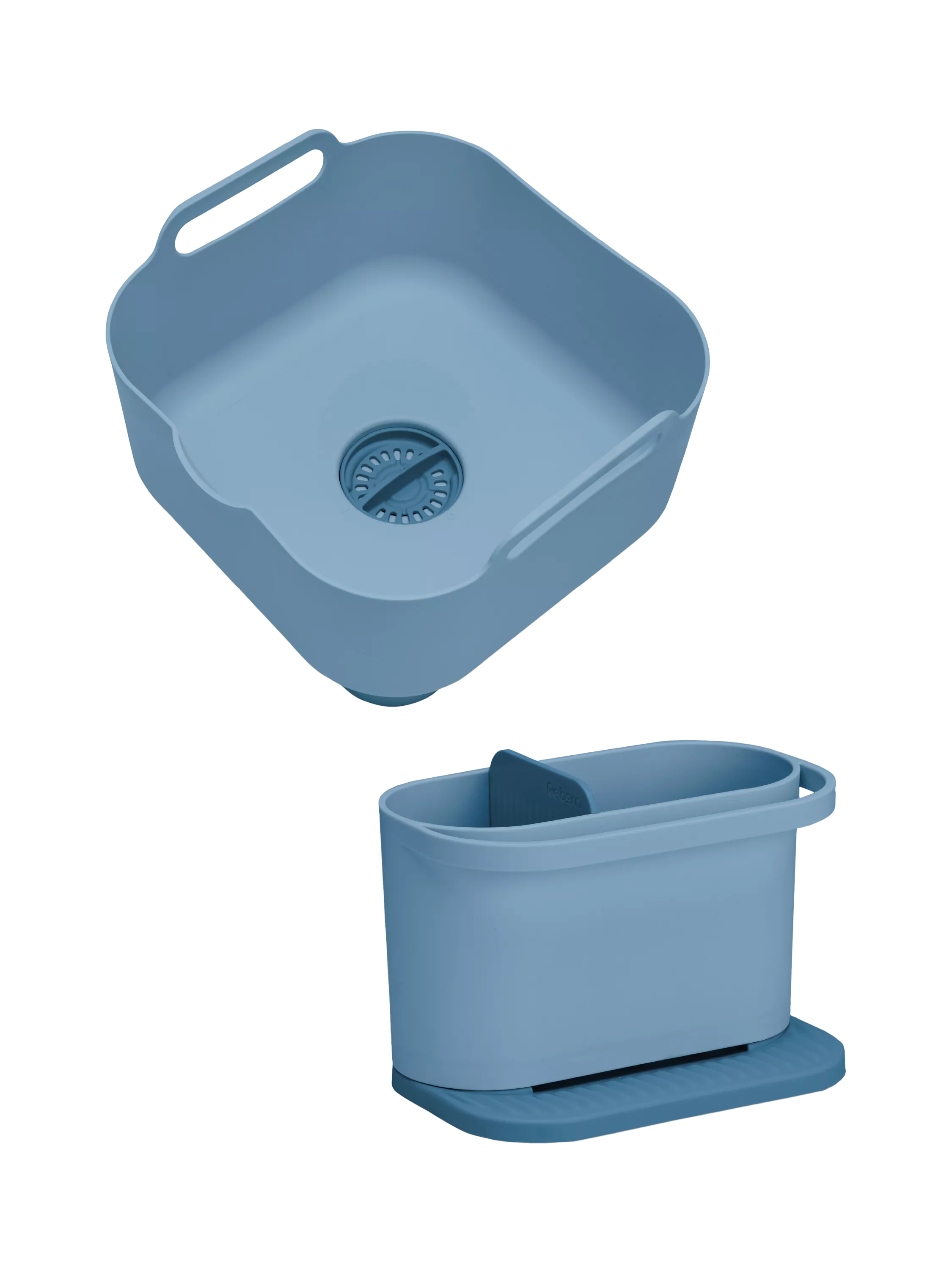 Reborn Washing Up Bowl and Sink Tidy Set, Deep Blue