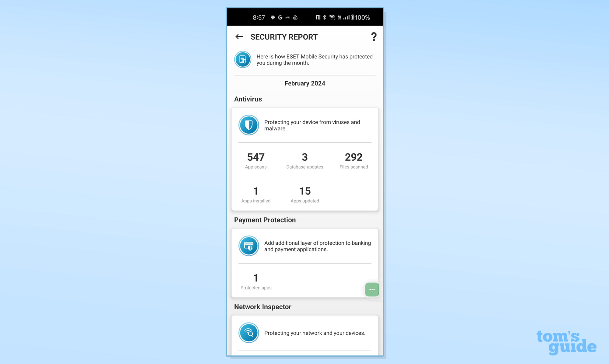 ESET Mobile Security app screen shot