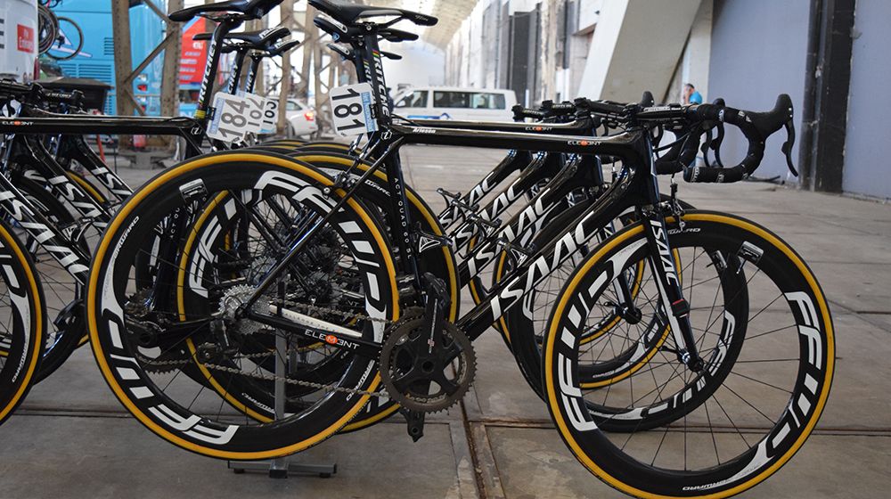 Team Roompot Nederlandse Loterij raced aboard Isaac Element bikes