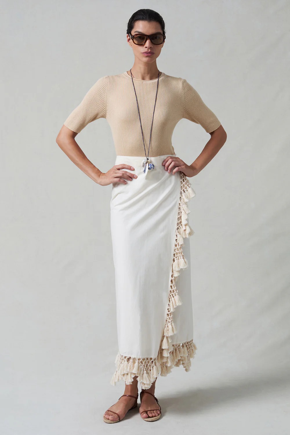 Chan Luu, Capri Crocheted Wrap Skirt