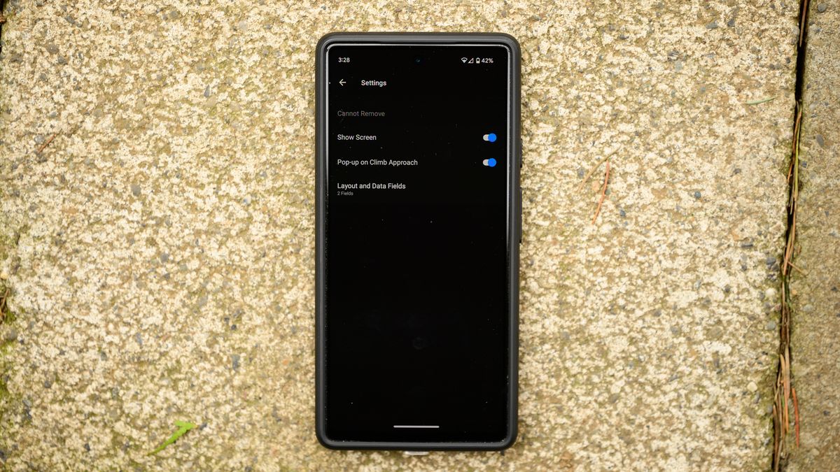 Garmin Edge 540 settings for the new climbing screen