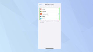 How to change the default browser on iPhone