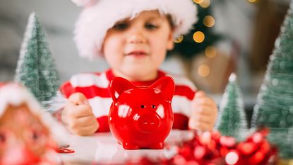 Child with a piggy bank