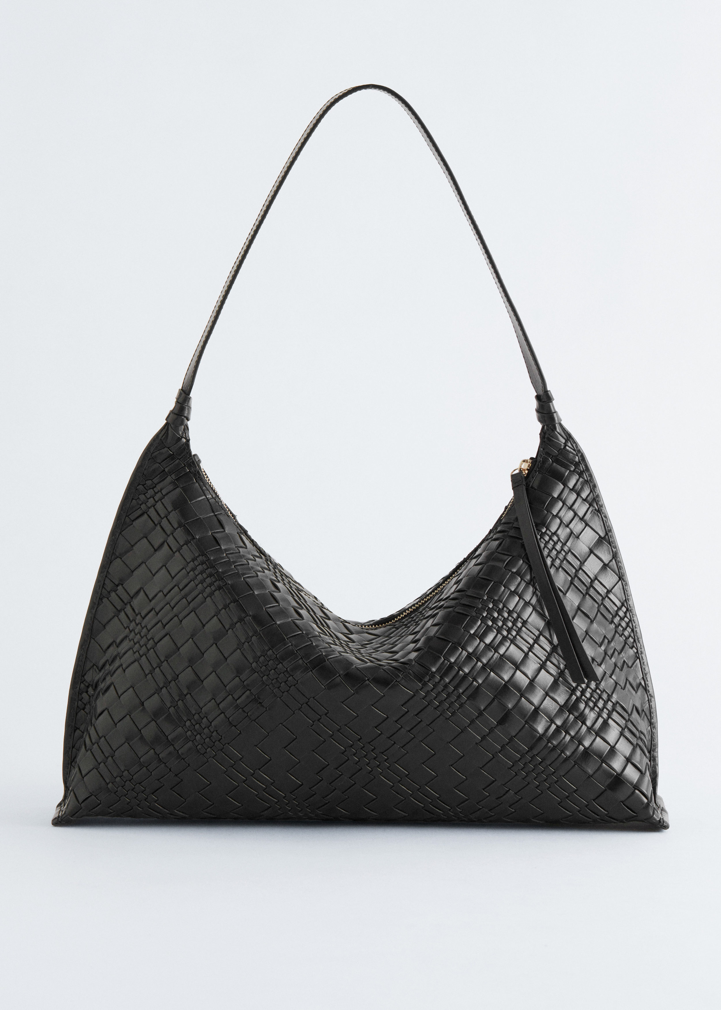Interwoven Leather Tote Bag