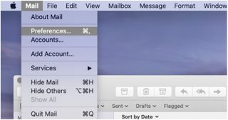 How to disable image loading in Apple Mail on Mac by showing steps: Open the Mail app, click Mail on the Toolbat, select Preferences